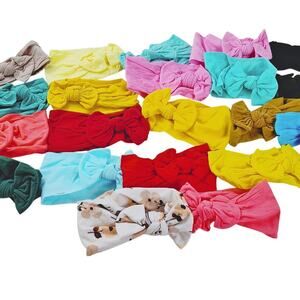 21 Baby Bow Headbands Set - Fun Colors